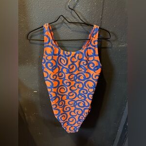 Kids Illusions Activewear Blue Orange One Piece Swimsuit